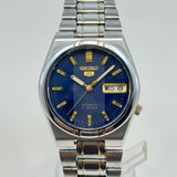 Seiko 5 Automatic Blue Dial 21 Jewels Vintage Men’s Watch 36mm Japan Made