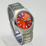 Seiko 5 Automatic – Orange Sunburst Dial Vintage Style Day-Date Men’s Watch