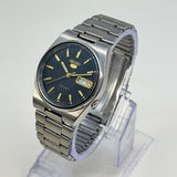 Seiko 5 Automatic Men's Watch Black Dial Vintage Style 36mm Day-Date Japan