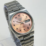 Vintage Seiko 5 - Automatic Salmon Arabic Dial - Day/Date Japanese