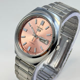 Seiko 5 - Custom Vintage Style Automatic Mens Watch 6309  Salmon Sunburst Dial