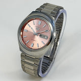 Seiko 5 - Custom Vintage Style Automatic Mens Watch 6309  Salmon Sunburst Dial